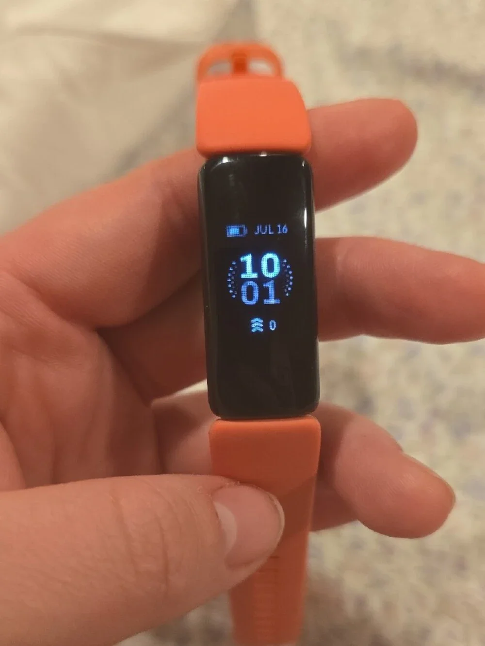 fitbit Orange Silicone Band Smart Tracker